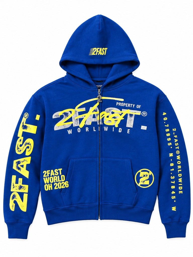BLUE 2FAST ZIP-UP